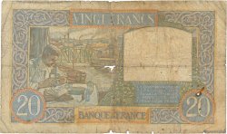 20 Francs TRAVAIL ET SCIENCE FRANCIA  1939 F.12.01 q.B