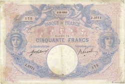 50 Francs BLEU ET ROSE FRANCE  1910 F.14.23