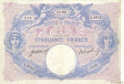 50 Francs BLEU ET ROSE FRANCIA  1916 F.14.29 MB