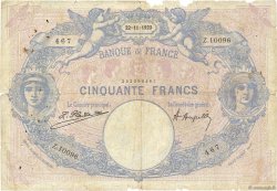 50 Francs BLEU ET ROSE FRANCE  1923 F.14.36 G