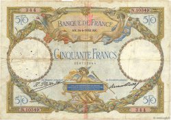 50 Francs LUC OLIVIER MERSON type modifié FRANCIA  1932 F.16.03 RC