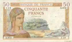 50 Francs CÉRÈS FRANCIA  1935 F.17.05 BC+