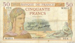 50 Francs CÉRÈS FRANCE  1935 F.17.12