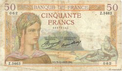 50 Francs CÉRÈS FRANCIA  1935 F.17.20 q.MB