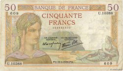 50 Francs CÉRÈS modifié FRANCIA  1939 F.18.26 BC