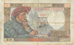 50 Francs JACQUES CŒUR FRANCE  1940 F.19.03 VG