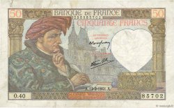 50 Francs JACQUES CŒUR FRANCIA  1941 F.19.06 MB