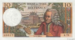 10 Francs VOLTAIRE FRANCE  1964 F.62.08 XF