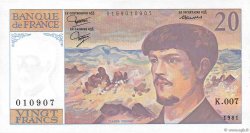 20 Francs DEBUSSY FRANCIA  1981 F.66.02 EBC
