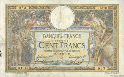 100 Francs LUC OLIVIER MERSON sans LOM FRANCE  1911 F.23.03 pr.TB