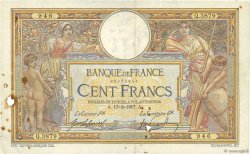 100 Francs LUC OLIVIER MERSON sans LOM FRANKREICH  1917 F.23.09 SGE
