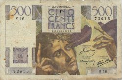 500 Francs CHATEAUBRIAND FRANKREICH  1945 F.34.01 GE