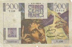500 Francs CHATEAUBRIAND FRANKREICH  1953 F.34.11 S