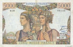5000 Francs TERRE ET MER FRANCE  1949 F.48.01 TTB