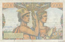 5000 Francs TERRE ET MER FRANCIA  1953 F.48.08 BC+