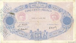 500 Francs BLEU ET ROSE FRANKREICH  1924 F.30.28 SGE