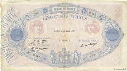 500 Francs BLEU ET ROSE FRANKREICH  1927 F.30.30 SGE