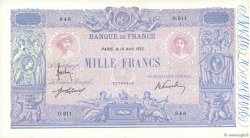 1000 Francs BLEU ET ROSE FRANKREICH  1915 F.36.29 fVZ