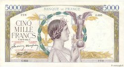 5000 Francs VICTOIRE Impression à plat FRANCIA  1941 F.46.25 MBC a EBC