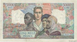 5000 Francs EMPIRE FRANÇAIS FRANCIA  1945 F.47.42 BC