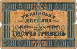 1000 Hryven UKRAINE  1918 P.024 VG