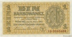1 Karbowanez UKRAINE  1942 P.049 UNC