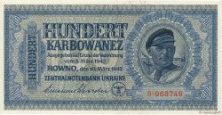 100 Karbowanez UKRAINE  1942 P.055 UNC