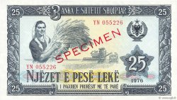 25 Lekë Spécimen ALBANIA  1976 P.44s2 UNC