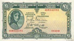 1 Pound IRELAND REPUBLIC  1946 P.057b1 VF - XF
