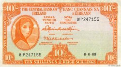 10 Shillings IRELAND REPUBLIC  1968 P.063a VF