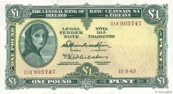 1 Pound IRLANDA  1963 P.064a SPL