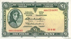 1 Pound IRLANDA  1965 P.064a q.FDC