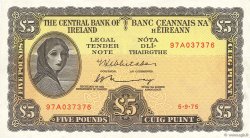 5 Pounds IRLANDA  1975 P.065c SPL
