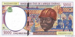 5000 Francs ZENTRALAFRIKANISCHE LÄNDER  1994 P.504Na