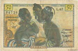 50 Francs STATI AMERICANI AFRICANI  1958 P.001 MB