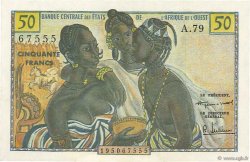 50 Francs ESTADOS DEL OESTE AFRICANO  1958 P.001 SC