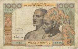 1000 Francs WEST AFRICAN STATES  1959 P.004