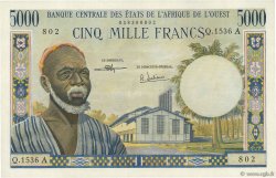 5000 Francs STATI AMERICANI AFRICANI  1966 P.104Ag SPL