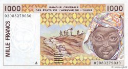1000 Francs WEST AFRICAN STATES  2002 P.111Ak XF+