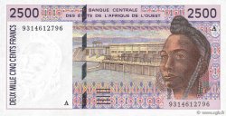 2500 Francs STATI AMERICANI AFRICANI  1993 P.112Ab SPL+