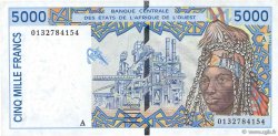 5000 Francs STATI AMERICANI AFRICANI  2001 P.113Ak q.FDC