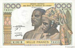 1000 Francs WEST AFRIKANISCHE STAATEN  1978 P.203Bn VZ