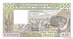 500 Francs WEST AFRIKANISCHE STAATEN  1986 P.206Bj fST+