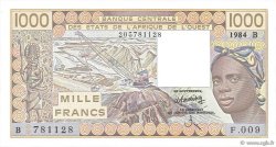 1000 Francs WEST AFRIKANISCHE STAATEN  1984 P.207Bc ST