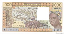 1000 Francs STATI AMERICANI AFRICANI  1984 P.207Bd
