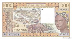 1000 Francs WEST AFRICAN STATES  1990 P.207Bi UNC