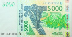 5000 Francs ESTADOS DEL OESTE AFRICANO  2005 P.217Bc FDC