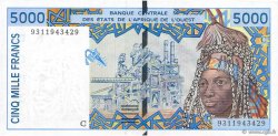 5000 Francs WEST AFRIKANISCHE STAATEN  1993 P.313Cb fST+