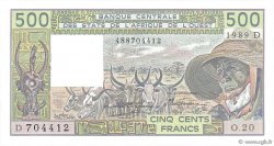 500 Francs STATI AMERICANI AFRICANI  1989 P.405Dh FDC