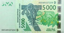 5000 Francs STATI AMERICANI AFRICANI  2003 P.417Da FDC